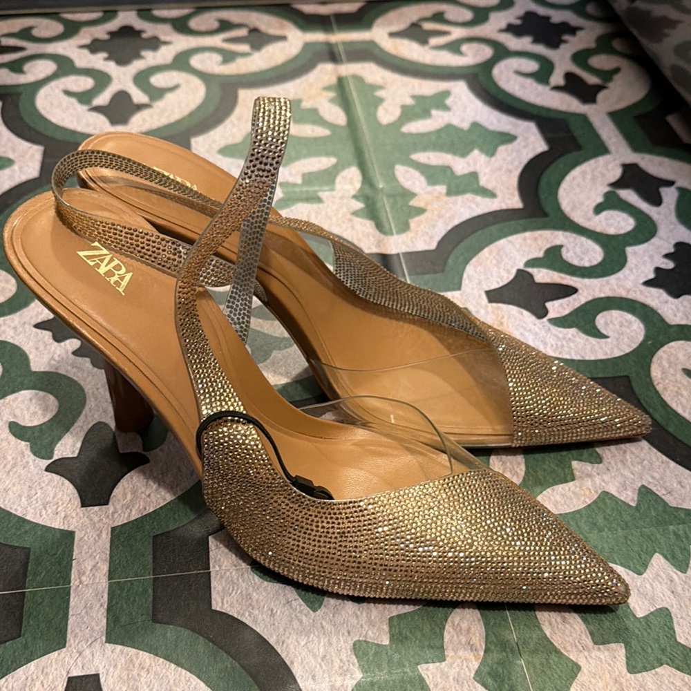 Zara Gold Women's Heels